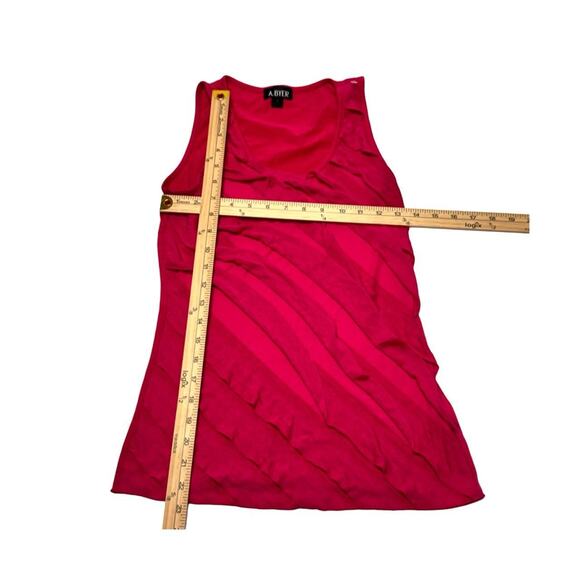 A.BYER Size Medium Ruffled Layered Cotton  Made In USA Tank - Picture 3 of 4